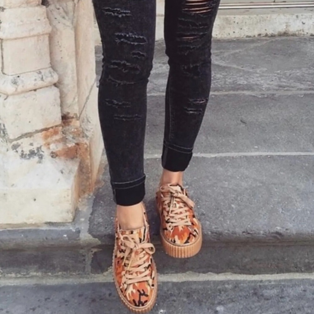 Puma by Rihanna camo creepers sneakers women